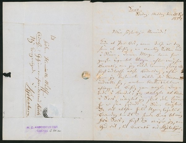 Brev fra H.C. Andersen til Henriette Wulff (20/09-1857)